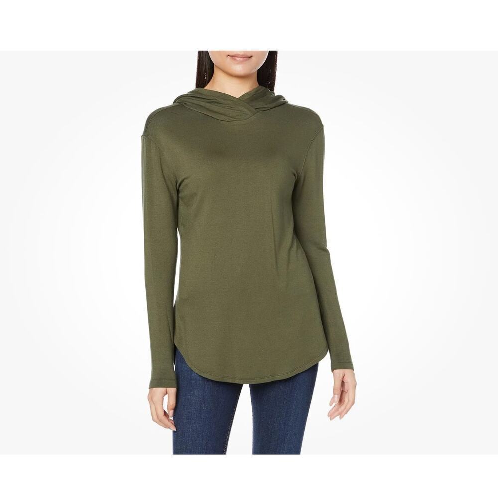 NWT Amazon Essentials Supersoft Terry Hoodie Green Size Medium